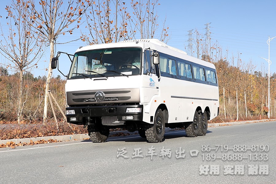 东风六驱190马力越野客车_东风6*6手动六档越野中巴车、客车改装生产厂家